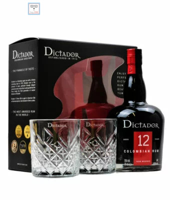 Dictador 12 years rum 0,7 l 40% +2 pohár